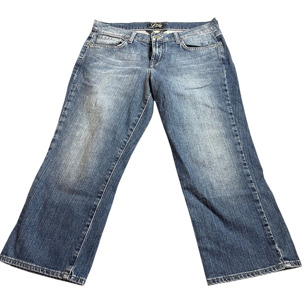 Lucky Brand Classic Rider Crop Jeans Womens 12/31 Medium Wash Blue Stretch